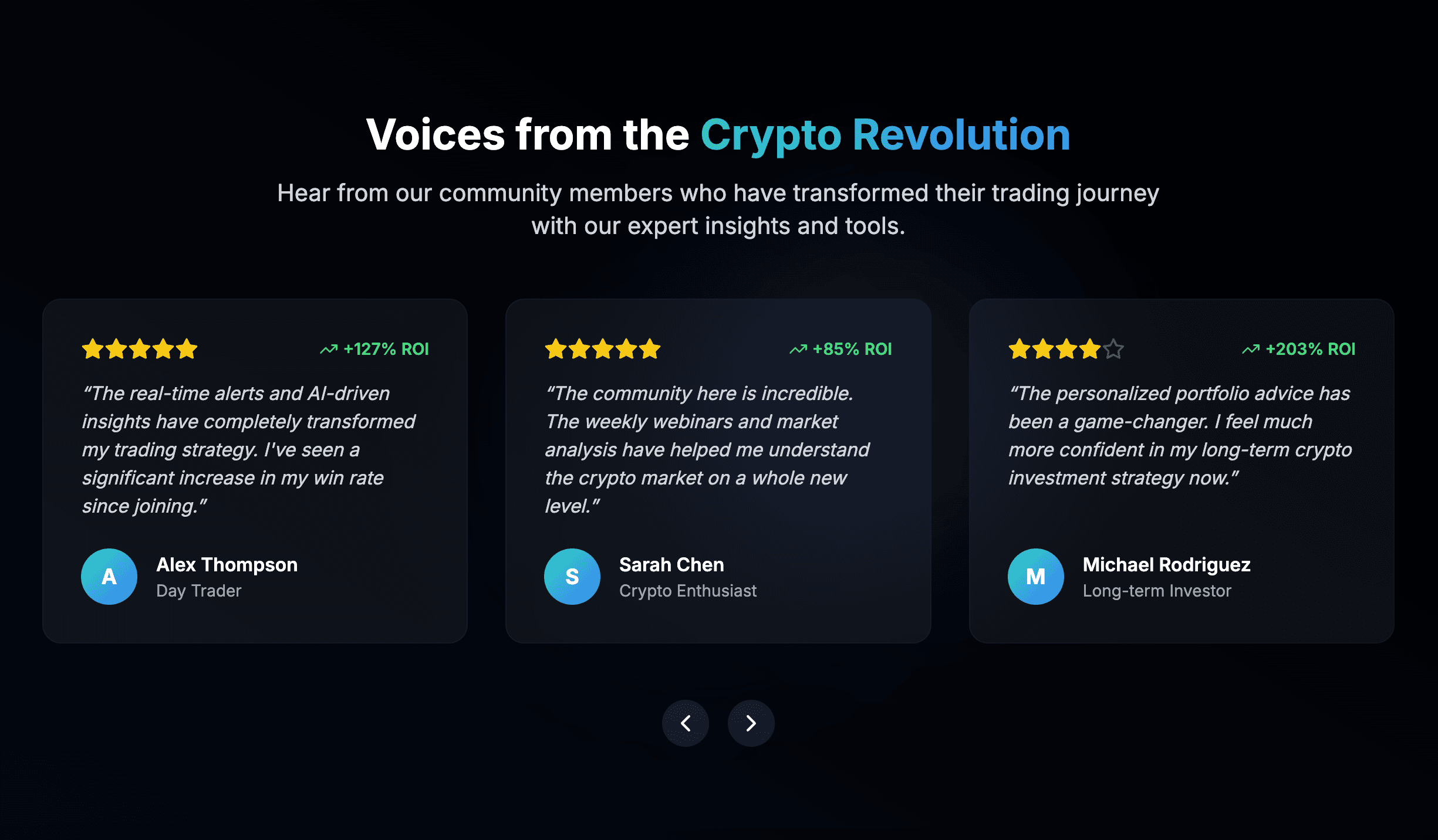 Testimonials component 1