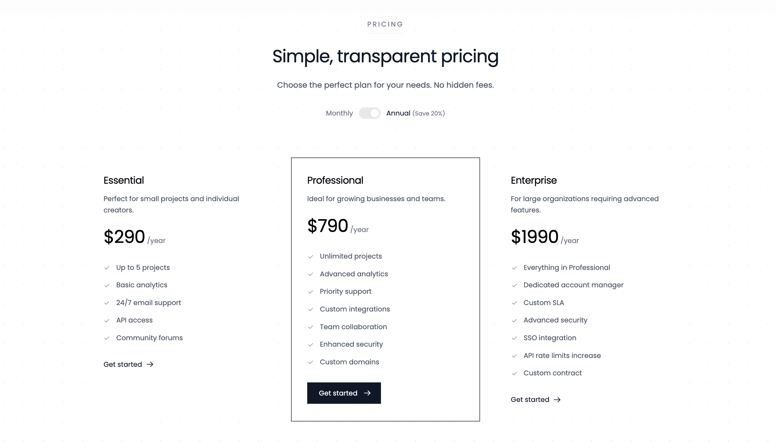 Pricing component 4