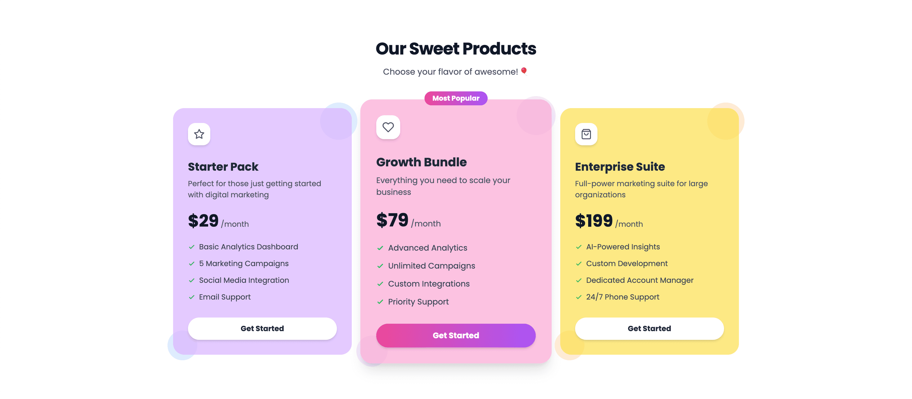 Pricing component 1